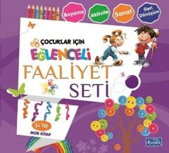 Çocuklar için Eğlenceli Faaliyet Seti Mor Kitap 5 Yaş Parıltı Yayınları