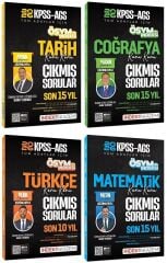İndeks Akademi 2026 KPSS MEB-AGS Tarih + Coğrafya + Türkçe + Matematik ÖSYM nin İndeksi Çıkmış Sorular 4 lü Set İndeks Akademi Yayıncılık