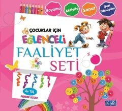 Çocuklar için Eğlenceli Faaliyet Seti Pembe Kitap 4 Yaş Parıltı Yayınları