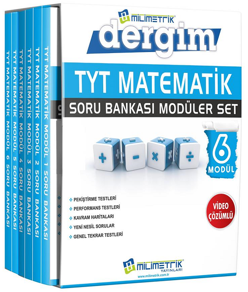 SÜPER FİYAT - Milimetrik YKS TYT Matematik Soru Bankası 6 lı Modüler Set Milimetrik Yayınları