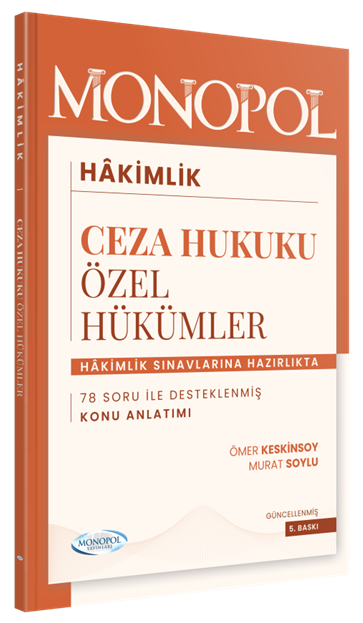 Monopol 2026 Hakimlik Ceza Hukuku Özel Hükümler Konu Anlatımı 5. Baskı Monopol Yayınları