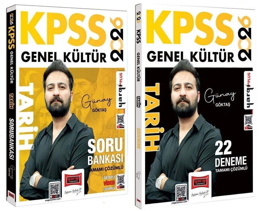 Yargı 2026 KPSS Tarih Soru Bankası + 22 Deneme 2 li Set - Günay Göktaş Yargı Yayınları
