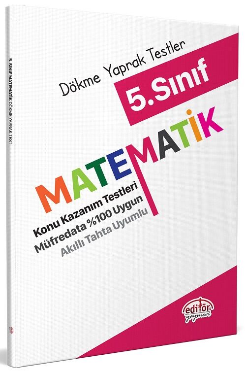 Editör 5. Sınıf Matematik Konu Kazanım Testleri Editör Yayınları