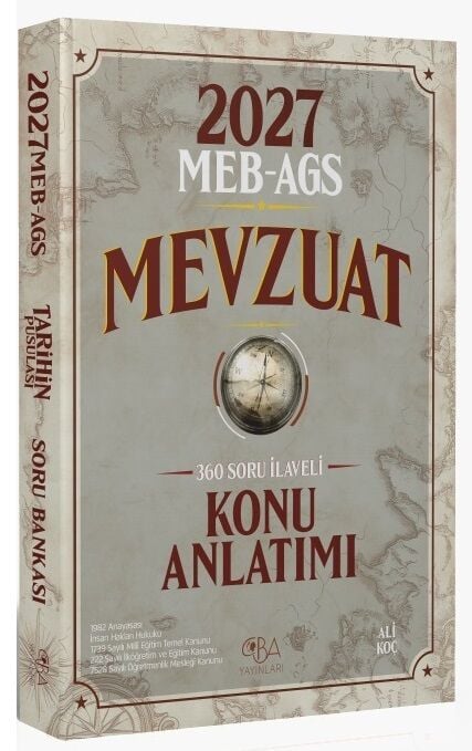 CBA Yayınları 2027 MEB-AGS Mevzuat Konu Anlatımı - Ali Koç CBA Yayınları