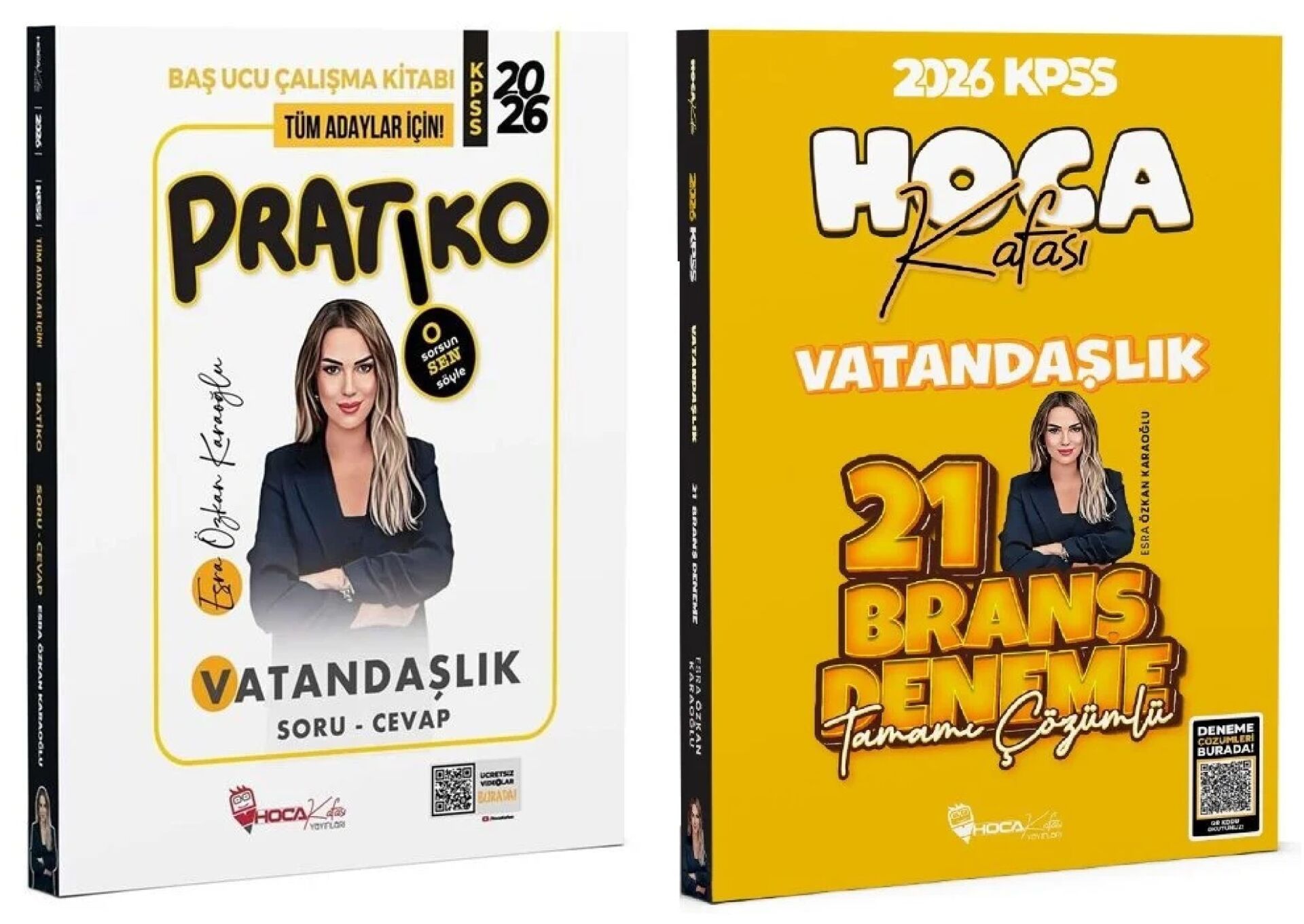 Hoca Kafası 2026 KPSS Vatandaşlık Pratiko Soru Cevap + 21 Deneme 2 li Set - Esra Özkan Karaoğlu Hoca Kafası Yayınları
