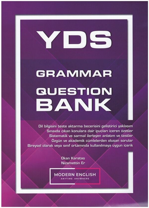 Modern English YDS Grammar Question Bank - Okan Karataş, Nizamettin Er Modern English