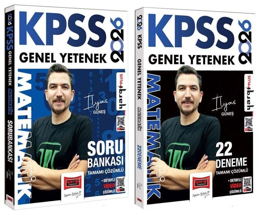 Yargı 2026 KPSS Matematik Soru Bankası + 22 Deneme 2 li Set - İlyas Güneş Yargı Yayınları