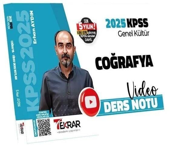 SÜPER FİYAT - Tekrar Akademi 2025 KPSS Coğrafya Video Ders Notları - Erhan Aydın Tekrar Akademi Yayınları