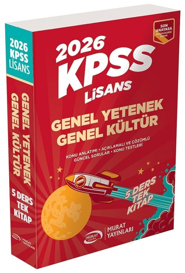 Murat 2026 KPSS Genel Yetenek Genel Kültür Lisans Konu Anlatımlı Tek Kİtap Murat Yayınları