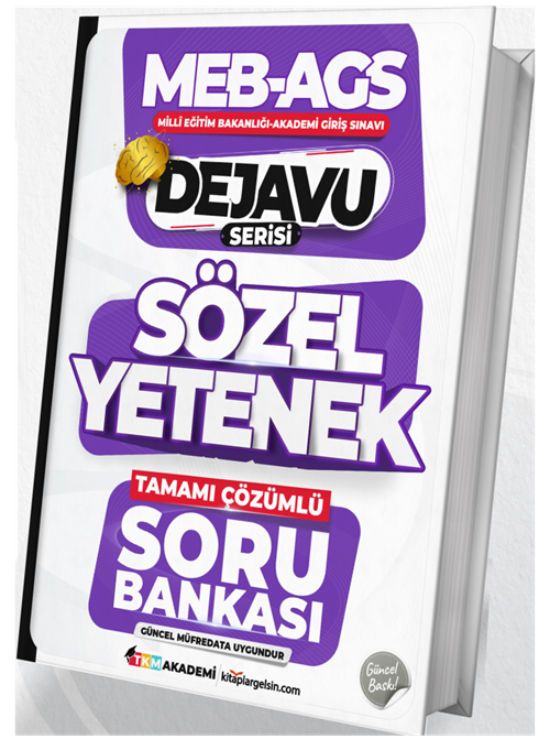 TKM Akademi MEB-AGS Sözel Yetenek Dejavu Soru Bankası Çözümlü TKM Akademi