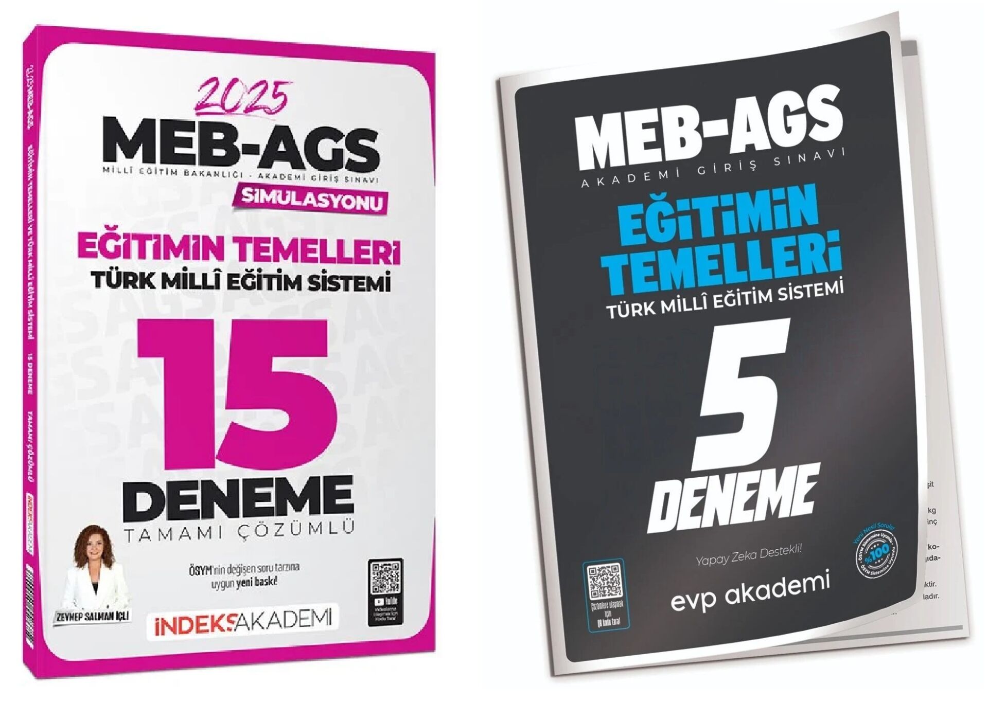 İndeks + EVP 2025 MEB-AGS Eğitimin Temelleri 15+5 Deneme 2 li Set - Zeynep Salman İçli İndeks + EVP Akademi Yayıncılık