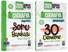 İndeks Akademi 2026 KPSS Coğrafya Soru Bankası + 30 Deneme 2 li Set - Alican Demir İndeks Akademi Yayıncılık