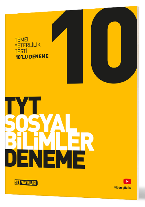 Hız Yayınları YKS TYT Sosyal Bilimler 10 Deneme Hız Yayınları