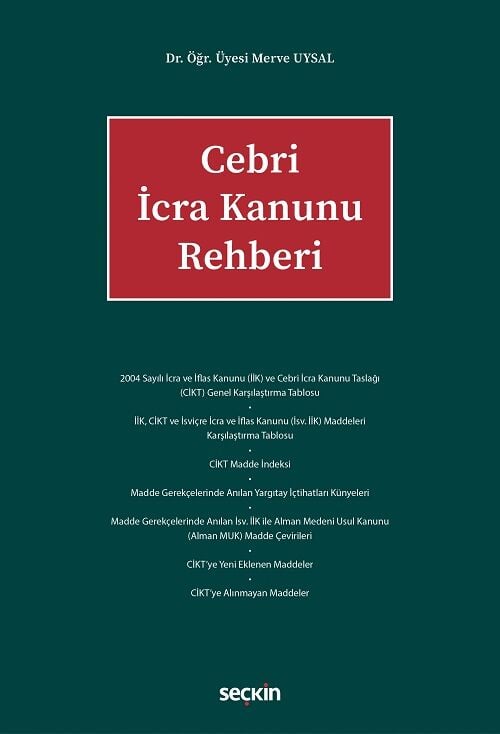 Seçkin Cebri İcra Kanunu Rehberi - Merve Uysal Seçkin Yayınları