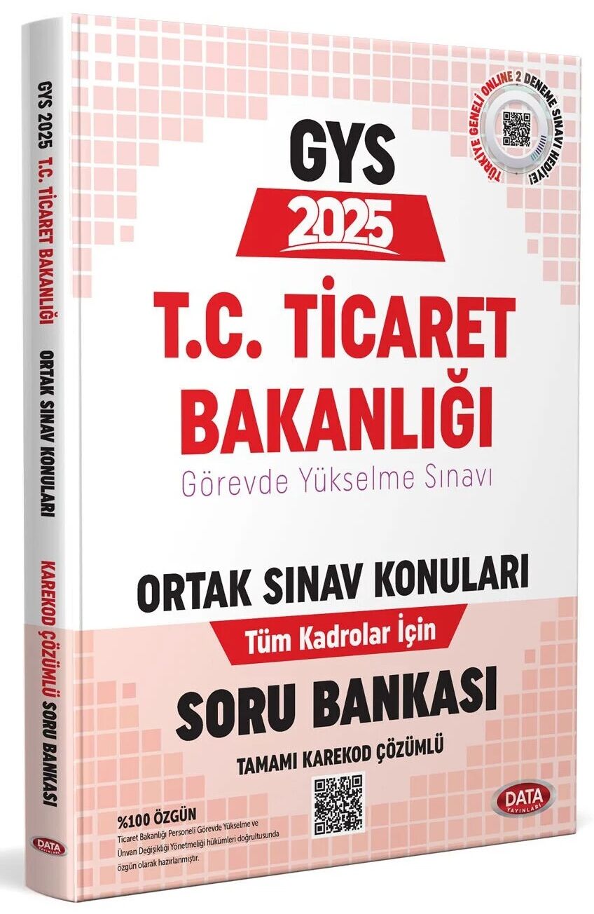 Data 2025 GYS Ticaret Bakanlığı Ortak Konular Soru Bankası Çözümlü Görevde Yükselme Data Yayınları