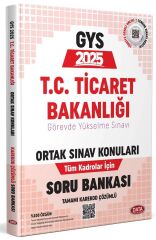 Data 2025 GYS Ticaret Bakanlığı Ortak Konular Soru Bankası Çözümlü Görevde Yükselme Data Yayınları