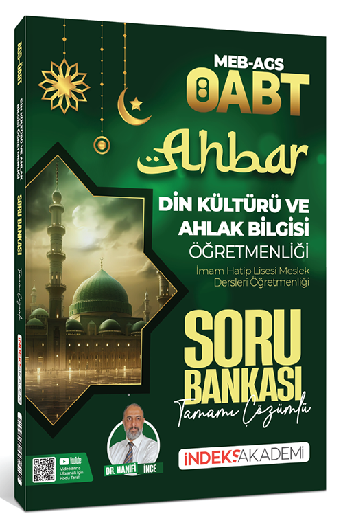İndeks Akademi 2026 ÖABT MEB-AGS Din Kültürü ve Ahlak Bilgisi Ahbar Soru Bankası Çözümlü - Hanifi İnce İndeks Akademi Yayıncılık