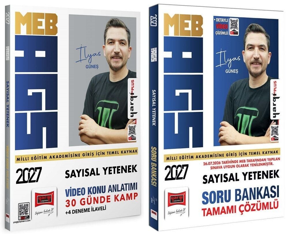 Yargı 2027 MEB-AGS Sayısal Yetenek 30 Günde Kamp Video Konu Anlatımı + Soru bankası 2 li Set - İlyas Güneş Yargı Yayınları