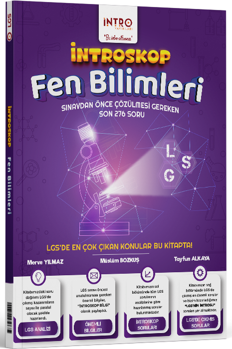 İntro 8. Sınıf LGS Fen Bilimleri İntroskop Soru Bankası İntro Yayınları