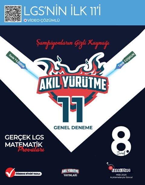 Akıl Yürütme 8. Sınıf Matematik Akıl Yürütme 11 Deneme Akıl Yürütme Yayınları