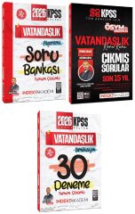 İndeks Akademi 2026 KPSS Vatandaşlık Soru Bankası + Çıkmış Sorular + 30 Deneme 3 lü Set - Emrah Vahap Özkaraca İndeks Akademi Yayıncılık