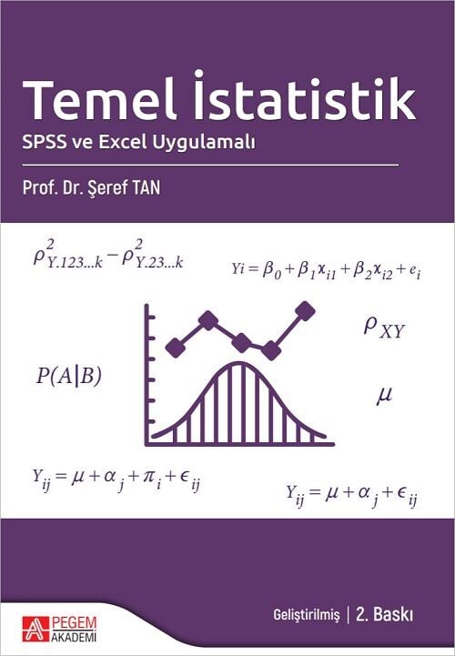 Pegem Temel İstatistik SPSS ve Excel Uygulamalı 2. Baskı -  Şeref Tan Pegem Akademi Yayıncılık