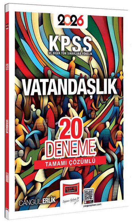 Yargı 2026 KPSS Vatandaşlık 20 Deneme Çözümlü - Cangül Erlik Yargı Yayınları