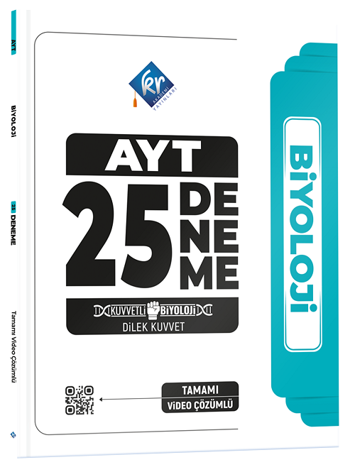 KR Akademi YKS AYT Biyoloji 25 Deneme Çözümlü - Dilek Kuvvet KR Akademi Yayınları