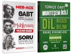 Türkçe ÖABTDEYİZ + İndeks ÖABT MEB-AGS Türkçe Muhtevam Yazar Eser Soru Bankası + Dil Bilgisi-Dil Bilimi Muhteşem İkili Branş Denemeleri 2 li Set - Enes Kaan Şahin Türkçe ÖABTDEYİZ + İndeks Akademi Yayıncılık