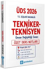 GYS Akademi 2026 GYS ÜDS İçişleri Bakanlığı Tekniker-Teknisyen Özet Ders Notları Görevde Yükselme Ünvan Değişikliği GYS Akademi