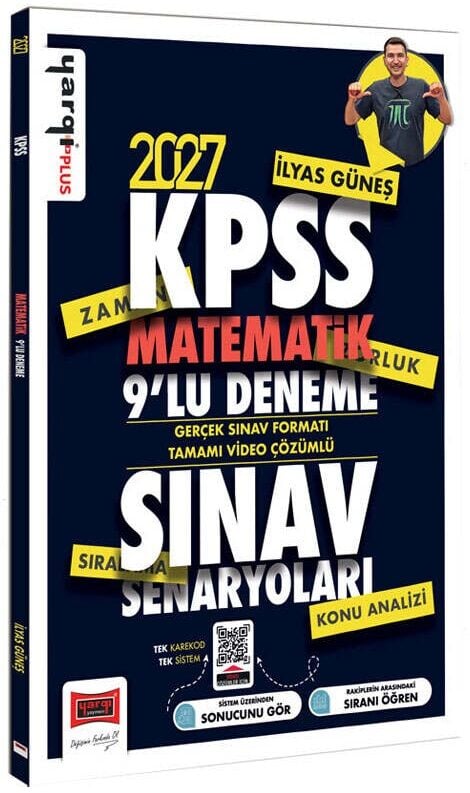 Yargı 2027 KPSS Matematik Sınav Senaryoları 9 Deneme Çözümlü - İlyas Güneş Yargı Yayınları