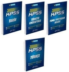 Murat KPSS Tarih + Coğrafya + Vatandaşlık + Türkçe Defteri 4 lü Set Murat Yayınları