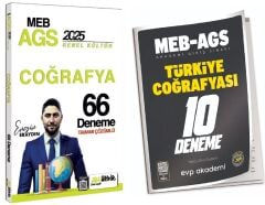 HocaWebde + EVP 2025 MEB-AGS Türkiye Coğrafyası 66+10 Deneme 2 li Set - Engin Eraydın HocaWebde Yayınları + EVP Akademi