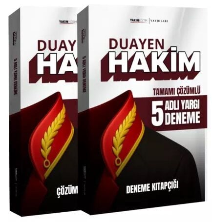Yakın Eğitim DUAYEN Adli Yargı Hakimlik 5 Deneme Çözümlü Yakın Eğitim Yayınları