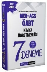 Pegem 2025 ÖABT MEB-AGS Kimya Öğretmenliği 7 Deneme Çözümlü Pegem Akademi Yayınları