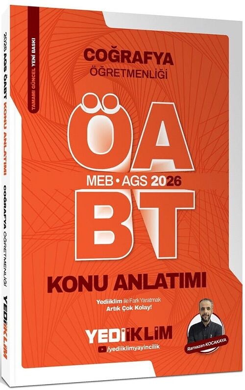 Yediiklim 2026 ÖABT MEB-AGS Coğrafya Öğretmenliği Konu Anlatımı - Ramazan Kocakaya Yediiklim Yayınları