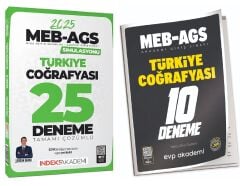 İndeks + EVP 2025 MEB-AGS Türkiye Coğrafyası 25+10 Deneme 2 li Set - Alican Demir İndeks + EVP Akademi Yayıncılık