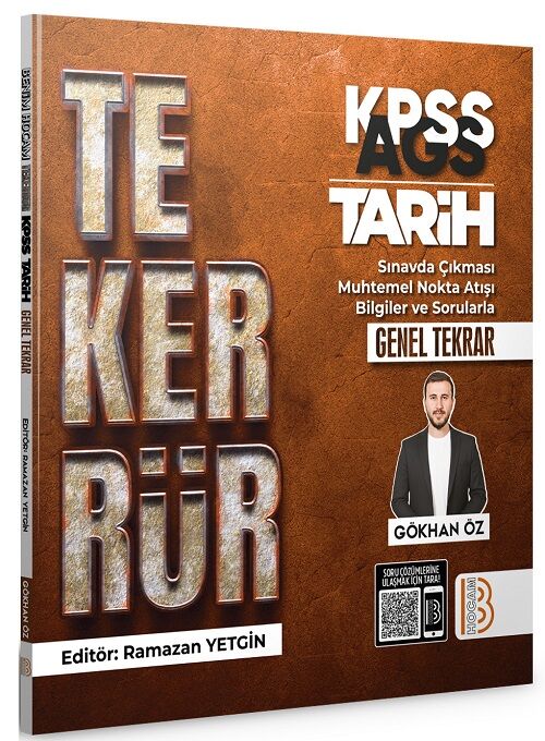 Benim Hocam KPSS MEB-AGS Tarih TEKERRÜR Genel Tekrar - Gökhan Öz Benim Hocam Yayınları