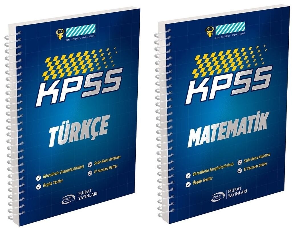 Murat KPSS Türkçe + Matematik Defteri 2 li Set Murat Yayınları