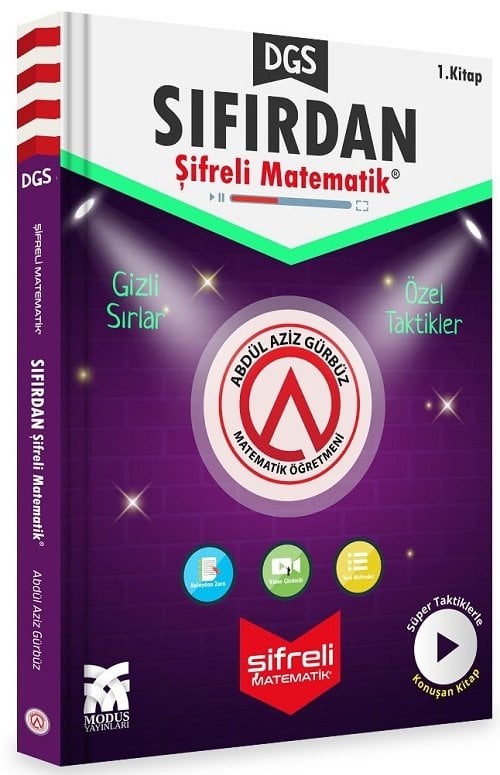 SÜPER FİYAT - Modus DGS Sıfırdan Şifreli Matematik 1. Kitap - Abdül Aziz Gürbüz Modus Yayınları