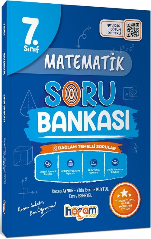 Hocam Anlatır 7. Sınıf Matematik Maarif Modeli Soru Bankası Çözümlü  Hocam Anlatır Yayınları