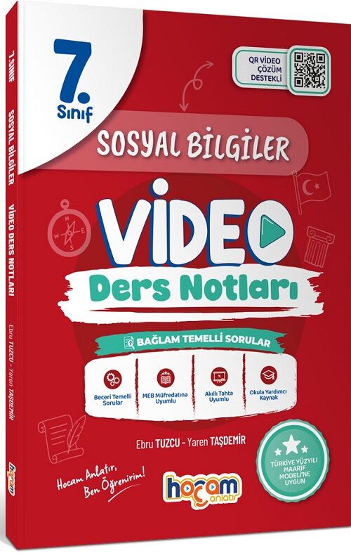 Hocam Anlatır 7. Sınıf Sosyal Bilgiler Maarif Modeli Video Ders Notları Hocam Anlatır Yayınları