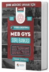 Akademi Denizi 2023 GYS MEB Milli Eğitim Bakanlığı Şube Müdürü Soru Bankası Çözümlü Görevde Yükselme Akademi Denizi