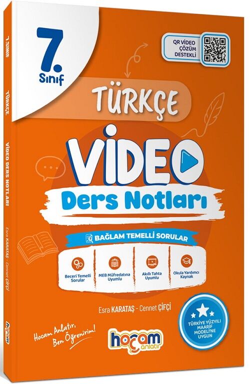 Hocam Anlatır 7. Sınıf Türkçe Maarif Modeli Video Ders Notları Hocam Anlatır Yayınları