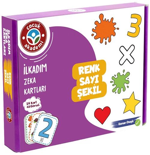 Çocuk Akademi İlkadım Zeka Kartları - Renk, Sayı ve Şekil Çocuk Akademi