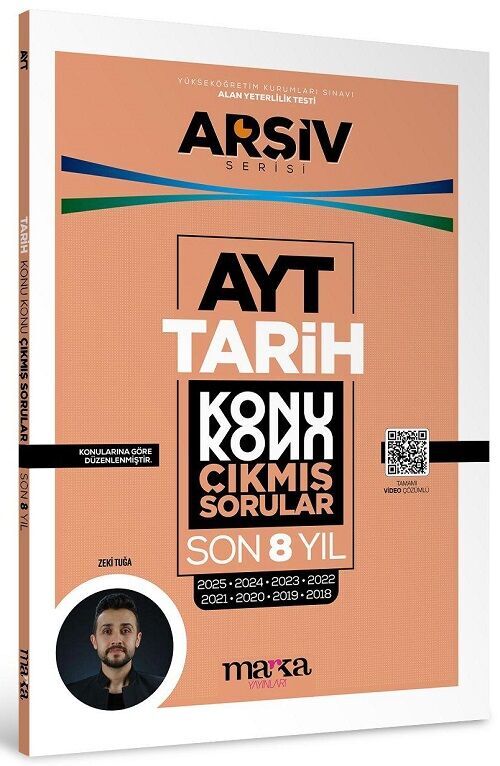 Marka 2026 YKS AYT Tarih Çıkmış Sorular Son 8 Yıl Konu Konu Tıpkı Basım Arşiv Serisi Çözümlü Marka Yayınları