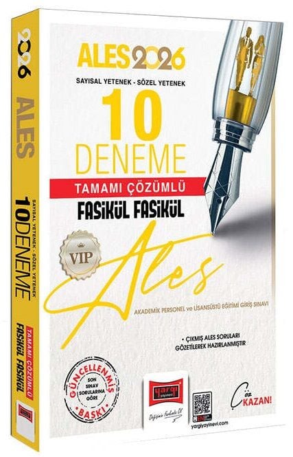 Yargı 2026 ALES VIP 10 Deneme Fasikül Çözümlü Yargı Yayınları