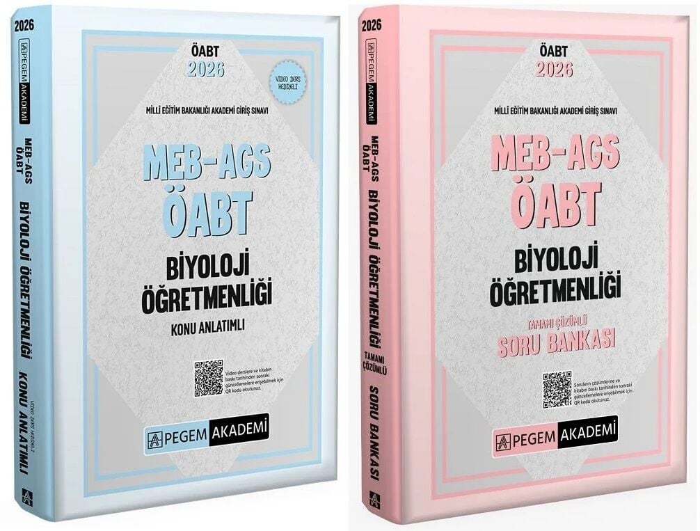 Pegem 2026 ÖABT MEB-AGS Biyoloji Öğretmenliği Konu Anlatımlı + Soru bankası 2 li Set Pegem Akademi Yayınları
