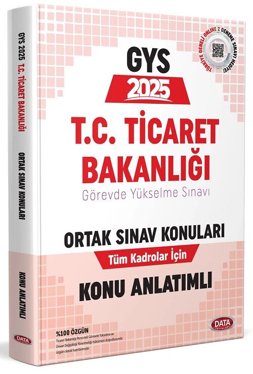 Data 2025 GYS Ticaret Bakanlığı Ortak Sınav Konuları Konu Anlatımlı Görevde Yükselme Data Yayınları