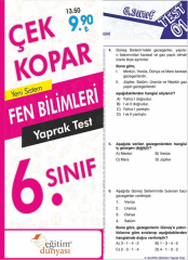 SÜPER FİYAT - Eğitim Dünyası 6. Sınıf Fen Bilimleri Yaprak Test Çek Kopar Eğitim Dünyası Yayınları